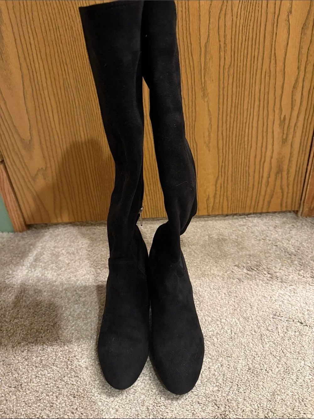 Circus by Sam Edelman Black Over-the-Knee Suede Block Heel Boots